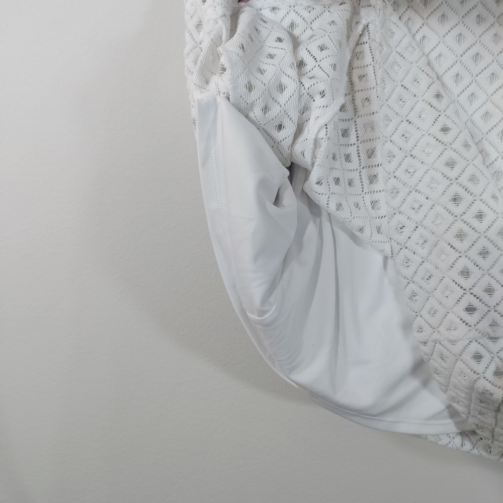 Lilly Pulitzer White Diamond Eyelet Fringe Shift Dress w/Bamboo Zipper‎ - Picture 5 of 10